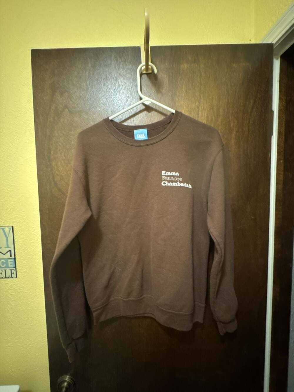Emma Chamberlain Brown Frances Logo Crewneck Sweatshirt